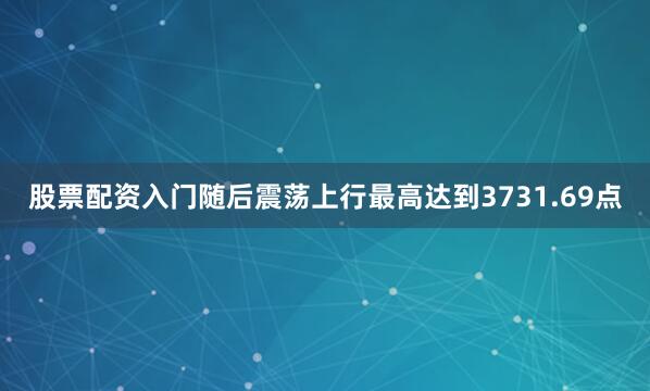 股票配资入门随后震荡上行最高达到3731.69点
